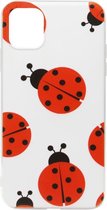 ADEL Siliconen Back Cover Softcase Hoesje Geschikt voor iPhone 11 - Lieveheersbeestje