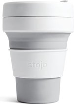 Stojo - Pocket Cup - 355 ml - Herbruikbaar - Opvouwbaar - Dove