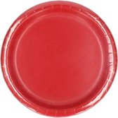 16x Assiettes en carton rouge 23 cm - Assiettes en carton jetables - Assiettes de fête - Décoration de table Articles de fête