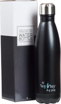 Waterfles Stainless Steel He restores my soul - Black