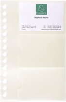 5x Exactive Navulling 10 uitneembare tassen voor visitekaartjes - 19x12 ,5cm, Transparant