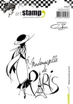 Carabelle: tampon adhésif A6 mademoiselle de Paris (SA60275)