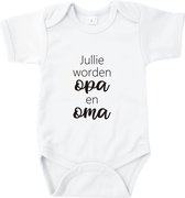 Rompertjes baby met tekst - Jullie worden opa en oma - Romper wit - Maat 50/56