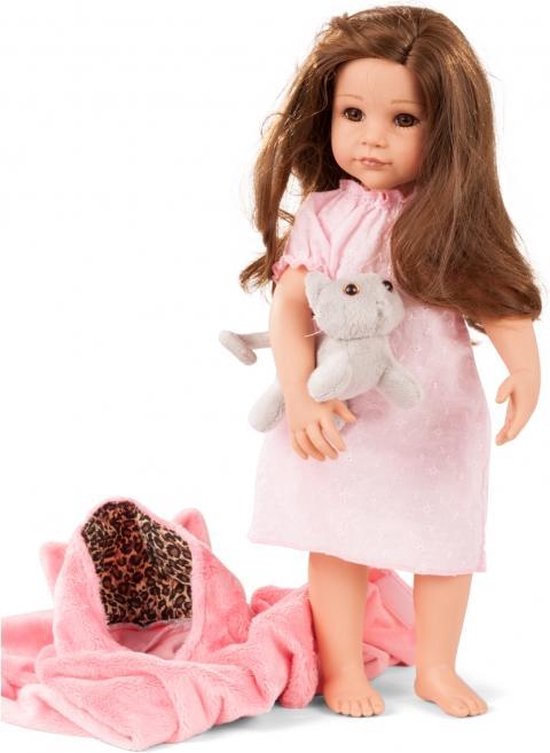 Götz modepop Hannah met haar poesje 50cm van Merkloos — afbeelding 4