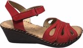 manlisa dames velcro sandaal rood 41