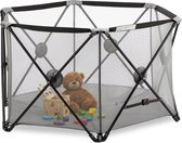 Relaxdays grondbox kind - babybox - playpen - kruipbox - reisbox - speelbox - opvouwbaar - grijs