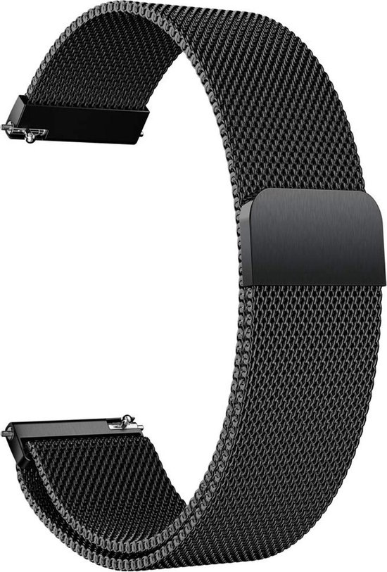 Bandje geschikt voor Huawei Watch GT 2 42mm - Zwart Milanese Band