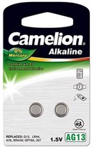 Camelion Knoopcelbatterij Lr44/a76 Alkaline 1.5v 2 Stuks