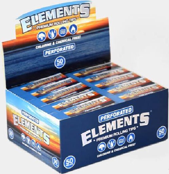 Elements Filter tips Filter tips books Doos 50 stuks Wit bol