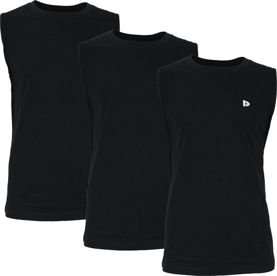 3-Pack Donnay T-shirt zonder mouw (589100) - Sportshirt - Heren - Black (020) - maat L