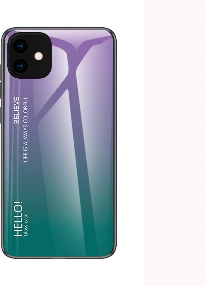 Iphone cover uit hard kunstglas voor iPhone 11 6.1 inch - Paars