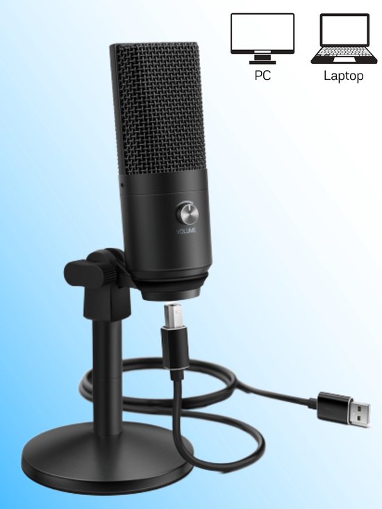 Cater Emigreren Zonnig USB microfoon – Condensator - Streaming en recording – Groot diafragma –...  | bol.com
