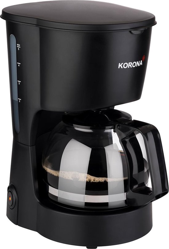 Korona 12011 koffiezetapparaat - mat zwart - 5 kops | bol.com