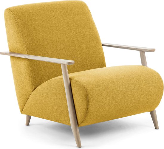 Kave Home MARTHIN - Fauteuil - Jaune moutarde
