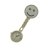 Treasure Trove® Verpleegster Horloge Happy Wit - Zusterhorloge - Dames - Heren - 25mm