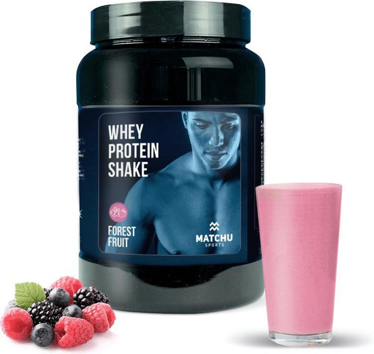 Goedkoopste Matchu Sports - Proteïne poeder - Eiwitshake - Whey protein - Forest Fruit - 1 kg - 35 porties