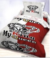 100% Katoenen 1-Persoonsdekbedovertrek King &Queen 140x200 met 1 kussensloop 65x65