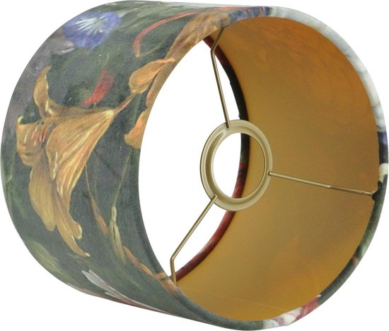 Brein harpoen Geest Lampenkap Cilinder - Vincent Velours - 20x20x15cm - gouden binnenkant |  bol.com