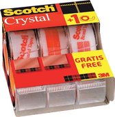 Scotch® Crystal tape, rekverpakking, 19 mm x 7.5 m, 2 rollen + 1 GRATIS