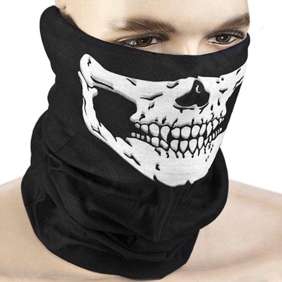 draagbaar onaangenaam Flipper OWO - Doodshoofd gezichtsmasker mondkapje met skull print - motor bandana -  mask -... | bol.com