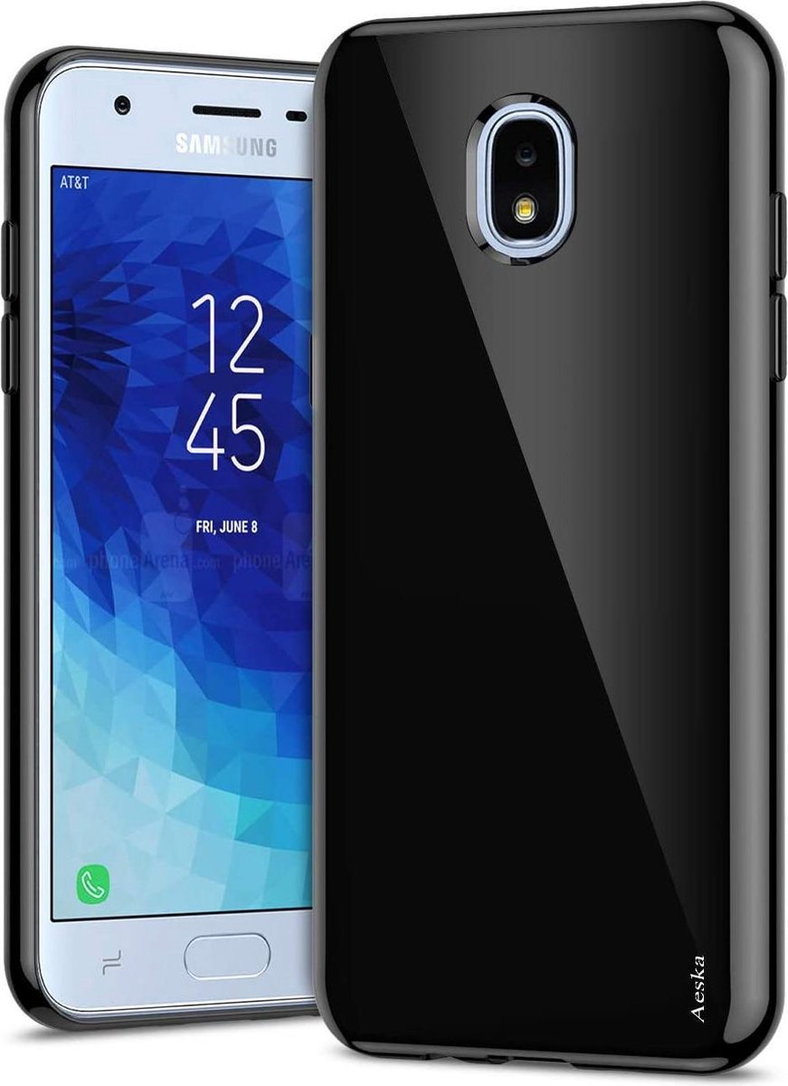 HB Hoesje Geschikt voor Samsung Galaxy J7 2017 - Siliconen Back Cover - Zwart