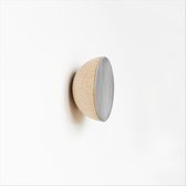 Ø 5cm - Ronde Beukenhout & Aluminium Kapstok / Jashaak / Knop