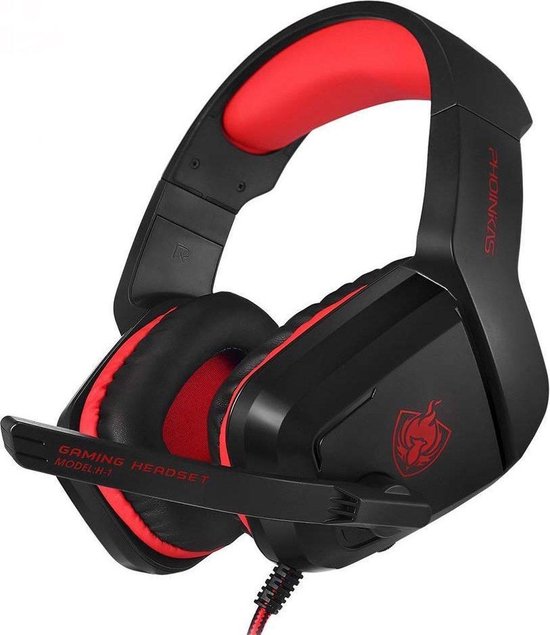 Phoinikas H1 Gaming headset – Over-ear – Rood
