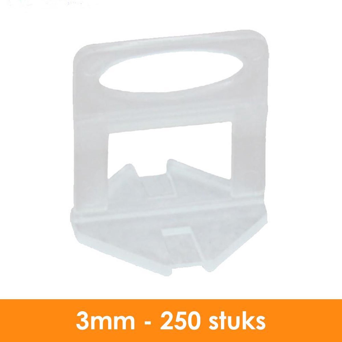 Fixfine - 3mm Tegel Levelling Clips – Tegel Dikte 3-13mm – 250 stuks - Tegel nivelleersysteem - de favoriet onder de tegelzetters -