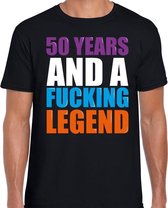 50 year legend / 50 jaar legende cadeau t-shirt zwart heren -  Abraham  / 50 jaar cadeau / kado t-shirt S
