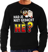 Funny emoticon sweater Had je niet gedacht he zwart heren 2XL (56)