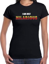 I am just hilarious fun t-shirt zwart voor dames XS