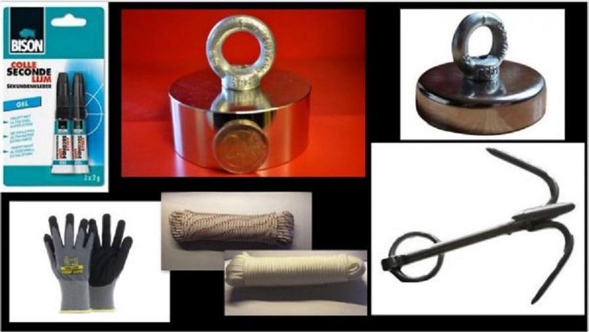 Magneetvissen PRO-Pakket | Voor de magneetvisser met ervaring | Sterke magneten, een top dreghaak en kwalitatieve touwen!