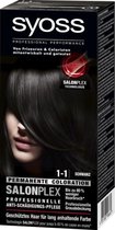 Syoss Salonplex Permanent Coloration 1-1 Zwart Haarkleuring