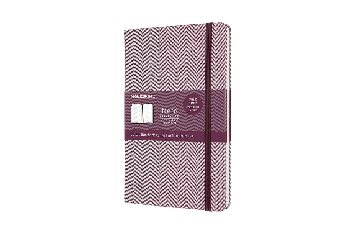 Moleskine Blend Limited Collection Notebook, Large, Dotted, Herringbone