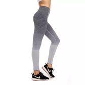 Fitness/Yoga legging - Fitness legging - LOUZIR sport legging Stretch - squat proof - OMBRE zwart Maat L
