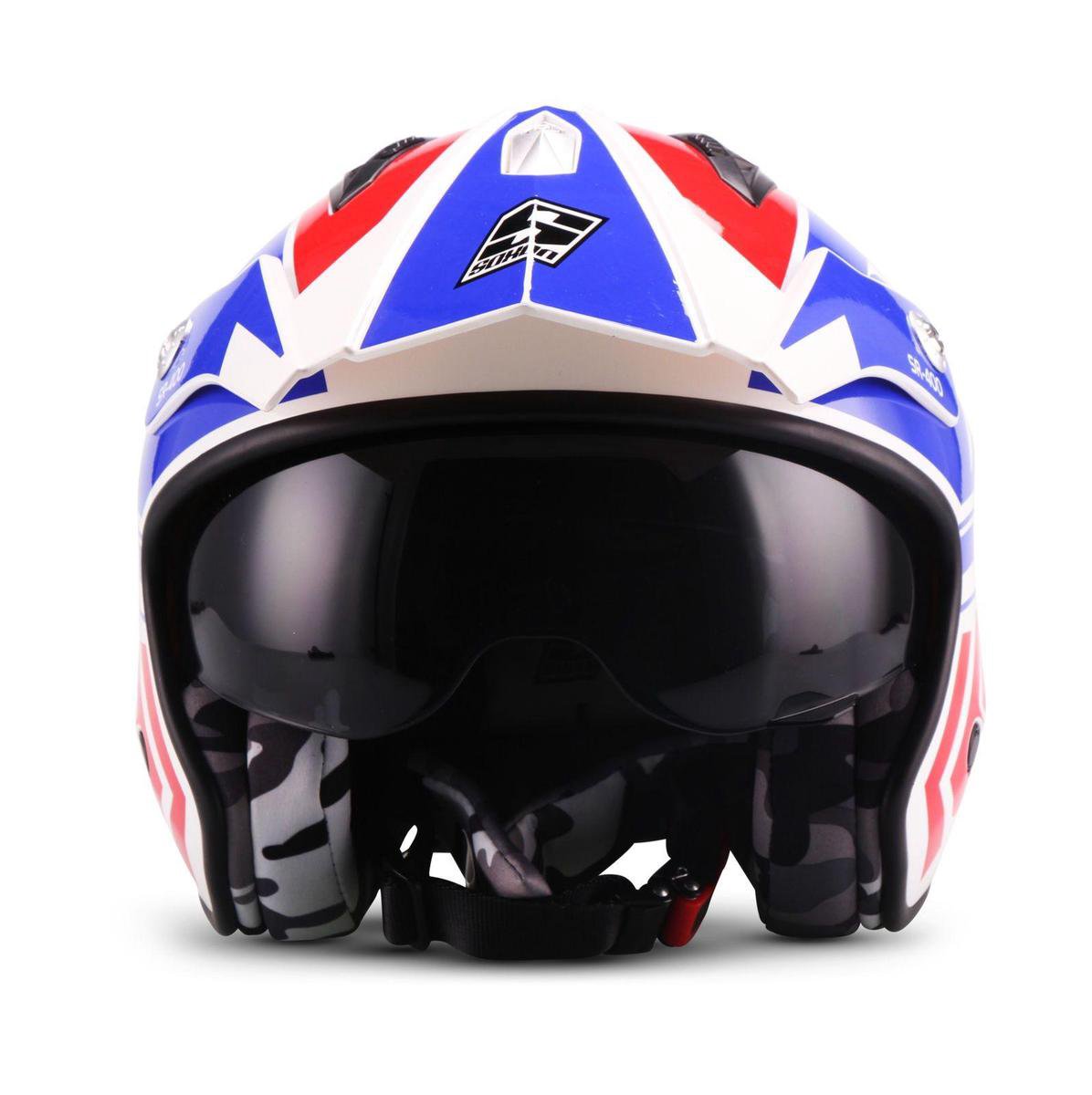 SOXON SR401 Storm Blauw jethelm, scooter helm, motorhelm dames