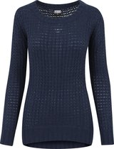 Dames trui Ladies Long Wideneck Sweater navy