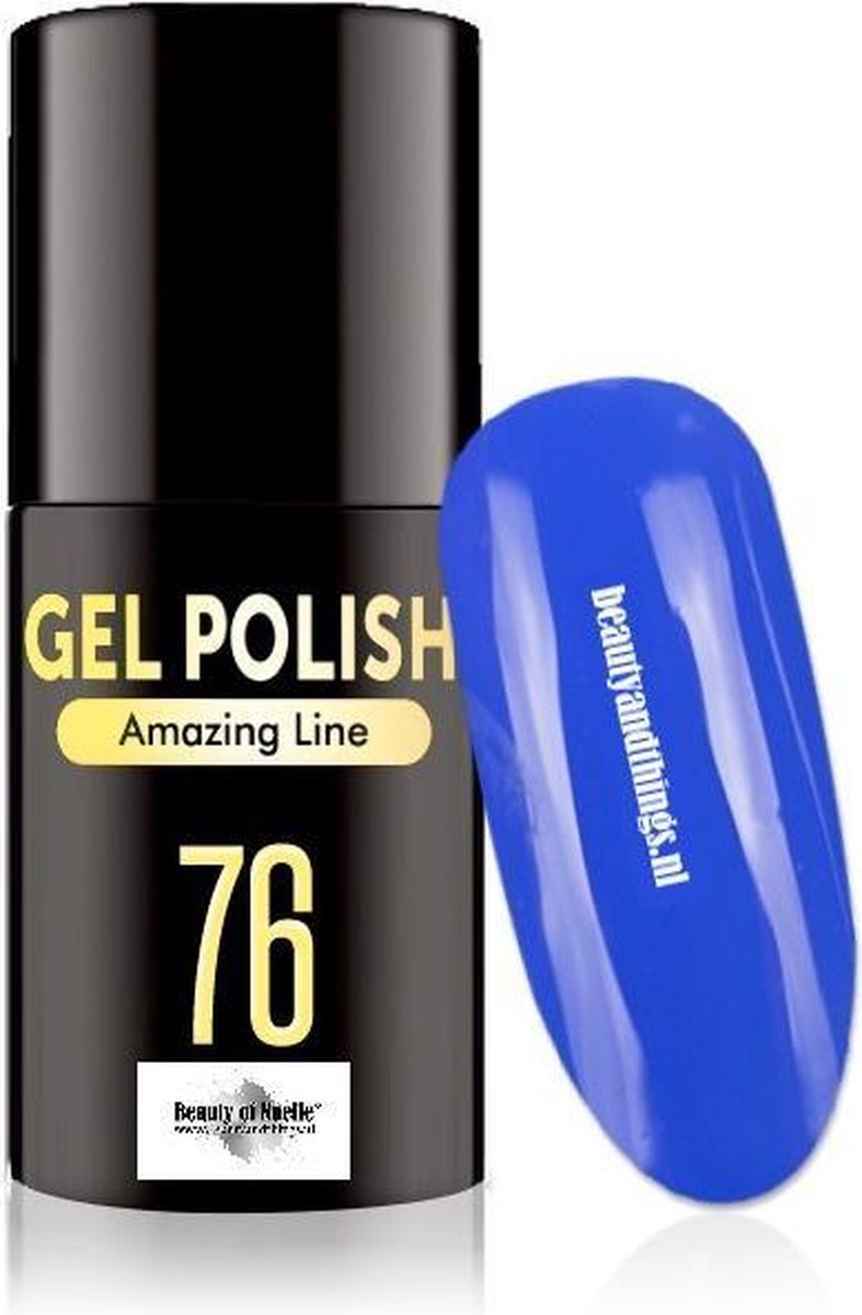 Beauty of Noelle© Top-Line Gellak 76 blue ocean 5ml - gel nagels - acrylnagels - nep nagels - manicure