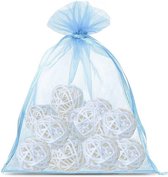 Organza Zakjes 22 x 30 cm | 20 stuk | Hemelsblauw | Cadeauzakjes Geschenkzakjes Cadeau Verpakking Geurzakjes Snoepzakjes Bruiloft decoratie