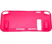 OWO - beschermende soft cover geschikt voor Nintendo Switch - goede case met betere grip voorkomt ook kramp aan de hand ROOD/ROZE