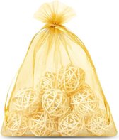 Organza Zakjes 22 x 30 cm | 20 stuk | Goud | Cadeauzakjes Geschenkzakjes Cadeau Verpakking Geurzakjes Snoepzakjes Bruiloft decoratie