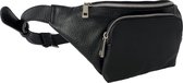 Lundholm leren heuptasje dames leer zwart - crossbody tas dames zwart - cadeau voor vrouw