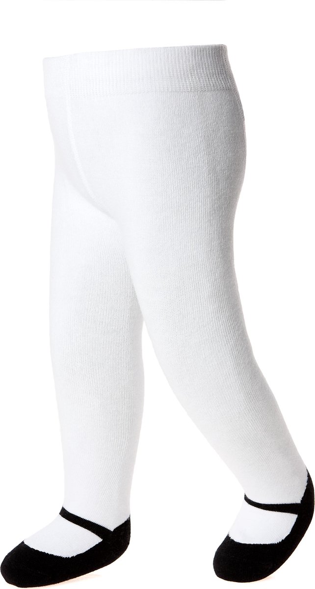 Baby meisje maillot leggings-maat 6-12 maanden-zwart-anti-slip zooltjes-katoen