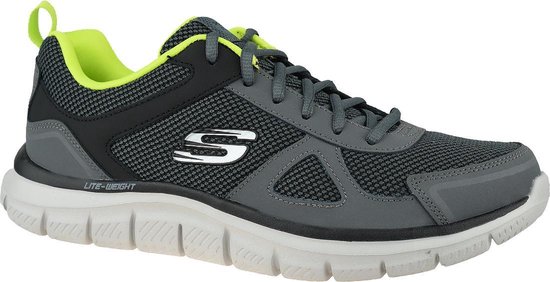 Skechers Track-Bucolo 52630-CCLM, Mannen, Grijs, Trainingschoenen,Sportschoenen, maat: 43
