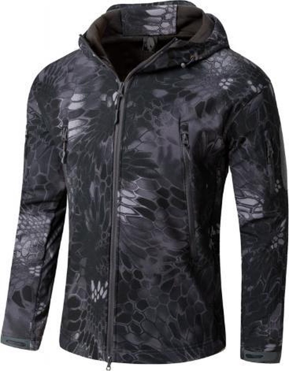 Softshell Camo Black Python Jas Maat S - Camouflage kleding - Leger ...