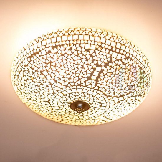 Kolonisten Thuisland hurken Oosterse plafondlamp mozaiek transparant - 38 cm. | bol.com