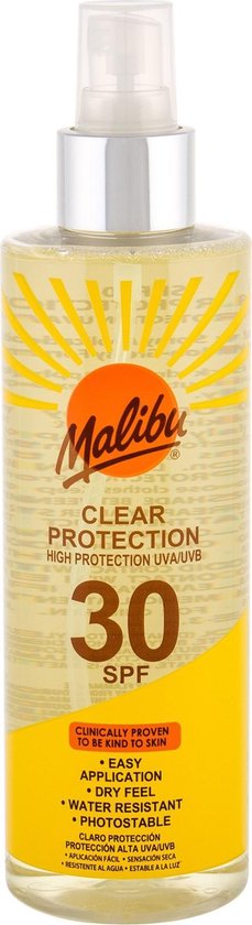 Clear Protection Spray Spf30 - Waterproof Sunscreen Spray 250ml