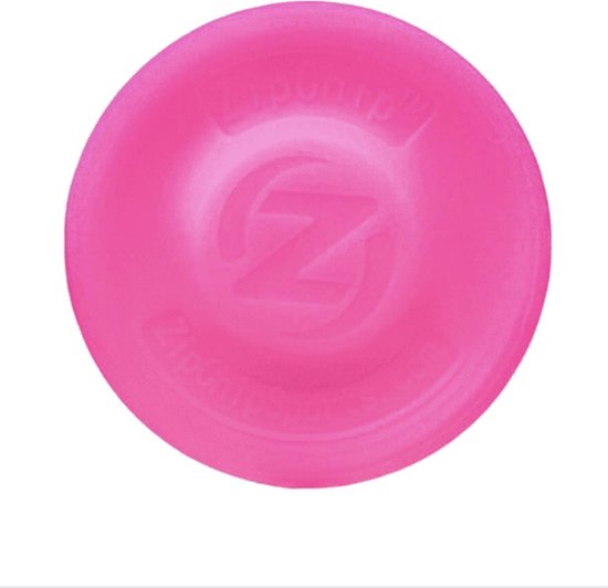Mini frisbee ZipChip - siliconen - roze - 6,5 x 6,5 x 1,2 cm - buitenspeelgoed - klein cadeautje kinderen