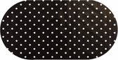 MixMamas Tafelzeil Ovaal - 140 x 250 cm - Stippen - Zwart/Wit