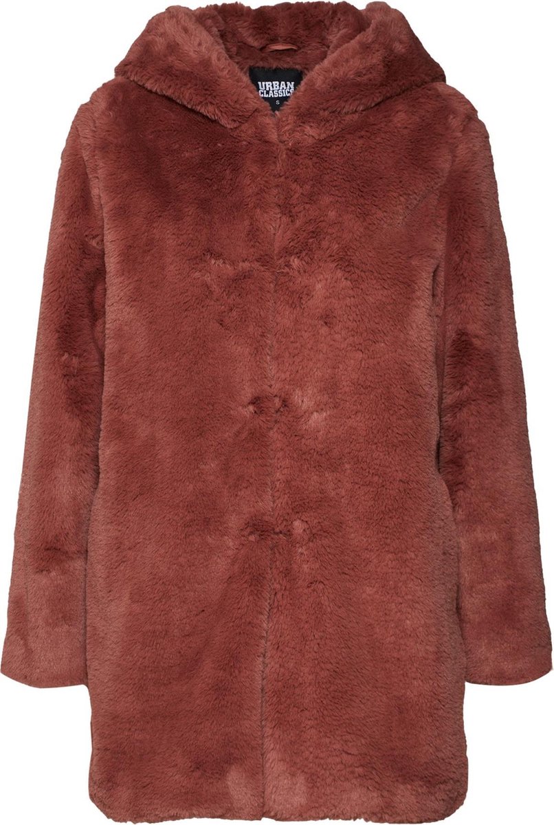 Urban Classics Hooded Teddy Winterjas L Roze